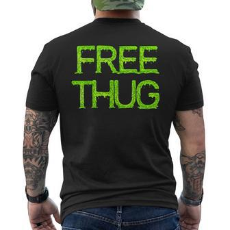 Free Thug Men's T-shirt Back Print - Seseable