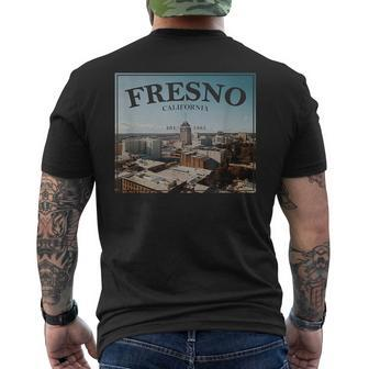 Fresno California Downtown Men's T-shirt Back Print | Mazezy