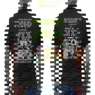 Friend Of The Wild Two Zoo Birthday Safari Jungle Animal Men's Back Print T-shirt | Mazezy