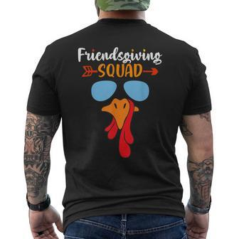 Friendsgiving Squad Happy Thanksgiving Day Friendship Men's T-shirt Back Print | Mazezy