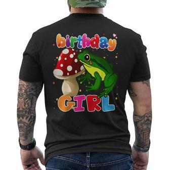 Frog Birthday Girl Its My Birthday Girl Frog Party Mens Back Print T-shirt | Mazezy