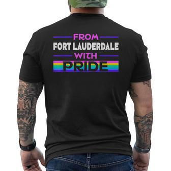 From Fort Lauderdale With Pride Lgbtq Sayings Lgbt Quotes Mens Back Print T-shirt | Mazezy