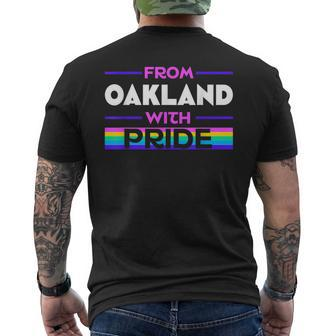 From Oakland With Pride Lgbtq Sayings Lgbt Quotes Mens Back Print T-shirt | Mazezy