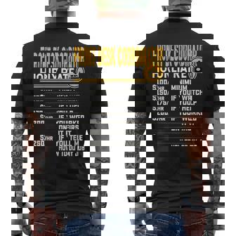 Front Desk Coordinator Hourly Rate Front Desk Manager Men's T-shirt Back Print | Mazezy