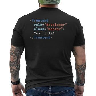 Frontend Developer Men's T-shirt Back Print | Mazezy