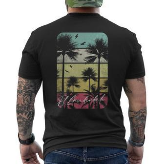 Ft Fort Lauderdale Florida Retro Vintage Beach Surf Surfing Mens Back Print T-shirt | Mazezy