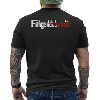 Fuhgeddaboudit Forget About It Mafia New York Nyc Mens Back Print T-shirt | Mazezy