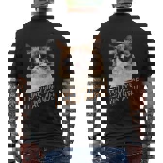 I Had Fun Once It Was Awful-Grumpy Cat-Face Men's T-shirt Back Print - Thegiftio