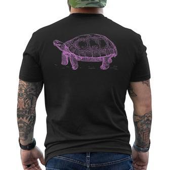 Fun Vintage Pink Tortoise Tortoise T Men's T-shirt Back Print | Mazezy