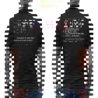Funcle For Veteran Fun Uncle Patriotics America Flag Men's Back Print T-shirt | Mazezy
