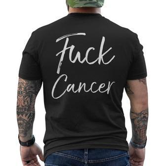 Funk Cancer Accessories Funk Cancer Fuck Cancer Men's T-shirt Back Print | Mazezy