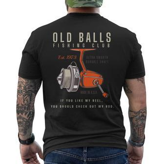 Funny 1973 Fishing Birthday Old Fart 50Th For Fisherman Mens Back Print T-shirt | Mazezy