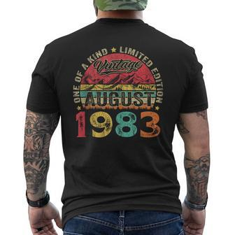 40 Years Old August 1983 Vintage 40Th Birthday Men's T-shirt Back Print - Seseable