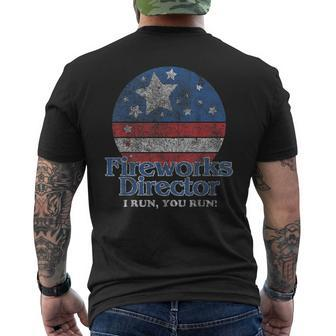 Funny 4Th Of July Fireworks Director Gift Mens Back Print T-shirt | Mazezy DE