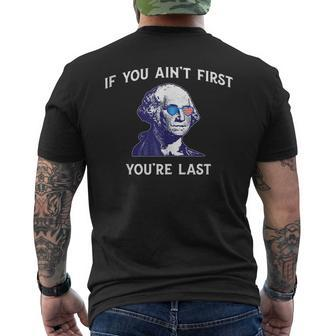 Funny 4Th Of July George Washington Independence Mens Back Print T-shirt - Monsterry UK