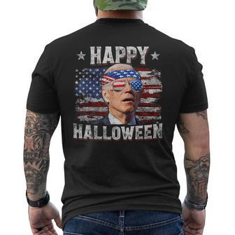 Funny 4Th Of July Joe Biden Happy Halloween Us American Flag Halloween Funny Gifts Mens Back Print T-shirt | Mazezy