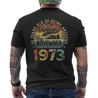 50 Years Old November 1973 Vintage 50Th Birthday Men's T-shirt Back Print | Mazezy