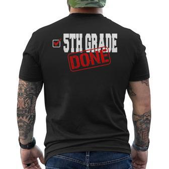 Funny 5Th Grade Done End Of Year - Last Day Of School Youth Mens Back Print T-shirt | Mazezy