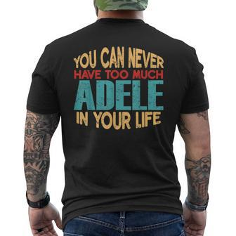 Funny Adele Personalized First Name Joke Item Mens Back Print T-shirt - Seseable