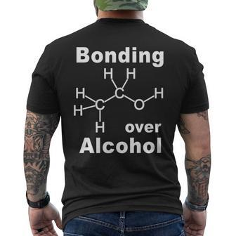 Funny Alcohol Bonding Over Alcohol Mens Back Print T-shirt | Mazezy