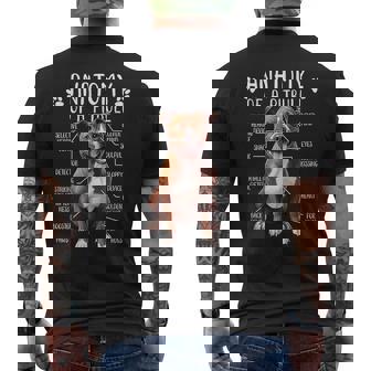Funny Anatomy Pitbull Dog Cute Pittie Lover Pit Bull Owner Mens Back Print T-shirt - Seseable