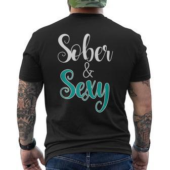 Funny & Cute Sober And Sexy Anti Drug And Alcohol Awareness Mens Back Print T-shirt | Mazezy