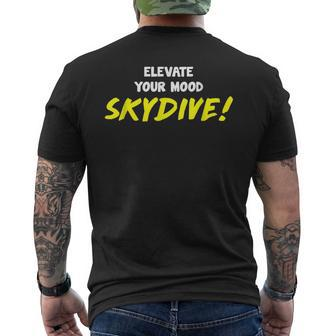 Funny And Motivational Skydiving Pun Mens Back Print T-shirt | Mazezy