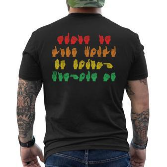 Asl American Sign Language Men's T-shirt Back Print - Monsterry DE