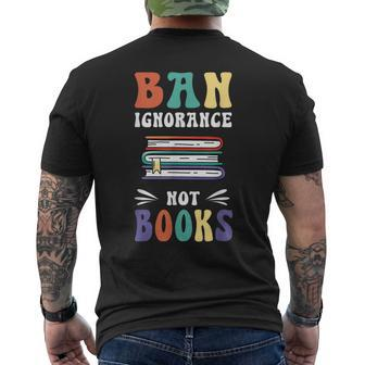 Funny Ban Ignorance Not Books - I Read Banned Books Mens Back Print T-shirt - Thegiftio UK