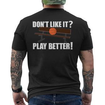 Funny Basketball Coach Gift Motivational Saying For Players Mens Back Print T-shirt | Mazezy
