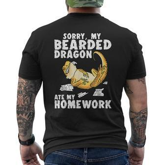 Bearded Dragon Reptile Lizard Bearded Dragon Men's T-shirt Back Print - Monsterry DE