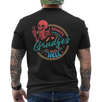 I Believe In Holding Grudges I'll Heal In Hell Men's T-shirt Back Print | Mazezy