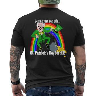 Funny Bernie Sanders 2020 President St Patricks Day Pride Mens Back Print T-shirt | Mazezy