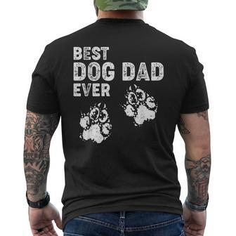 Funny Best Dog Dad Ever Cool Fathers Day Vintage Gift Men Mens Back Print T-shirt - Seseable
