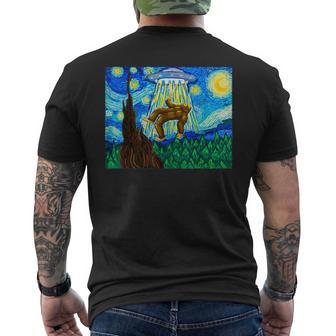 Bigfoot Bigfoot Alien Starry Night Men's T-shirt Back Print - Seseable