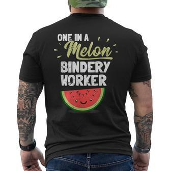Bindery Worker Men's T-shirt Back Print | Mazezy