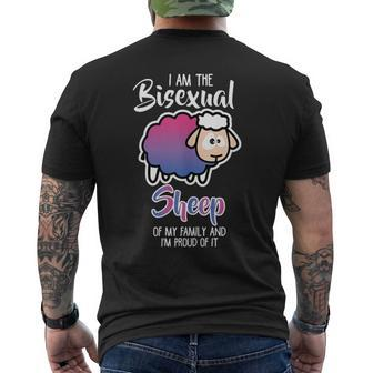 Bisexual Bi Pride Awareness Bisexual Sheep Men's T-shirt Back Print | Mazezy