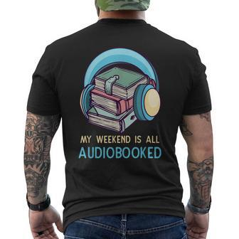 Bookworm Audiobook Weekend Audiobooked Men's T-shirt Back Print | Mazezy