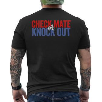 Funny Boxing Checkmate Or Knockout Chessboxing Player Chess Boxing Mens Back Print T-shirt - Monsterry DE