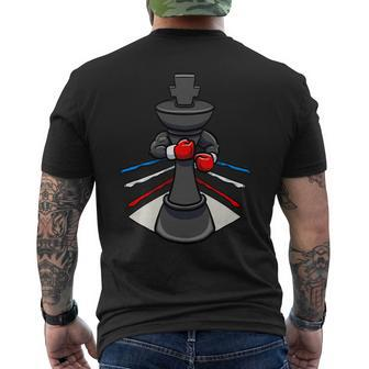 Funny Boxing Chess Piece Boxer Boxing Gloves King Mens Back Print T-shirt - Monsterry UK