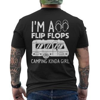 Funny Camping Car Camp Gift Idea For A Woman Camper Camping Funny Gifts Mens Back Print T-shirt | Mazezy