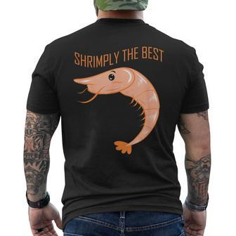 Cartoon Shrimp Lover Seafood For Culinary Chef Prawn Men's T-shirt Back Print | Mazezy
