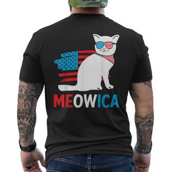 Funny Cat 4Th Of July Meowica Patriotic Kitten American Flag Patriotic Funny Gifts Mens Back Print T-shirt | Mazezy AU