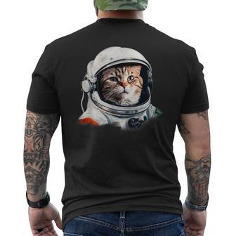 Cat Astronaut Costume Space Cats Owner Men's T-shirt Back Print | Mazezy