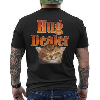 Funny Cat Hug Dealer Cute Kitty For Feline Fans Mens Back Print T-shirt - Seseable