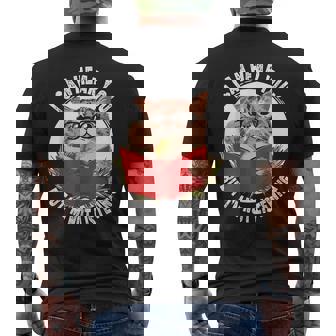 Funny Cat I Can Hear You But Im Listening Mens Back Print T-shirt | Mazezy