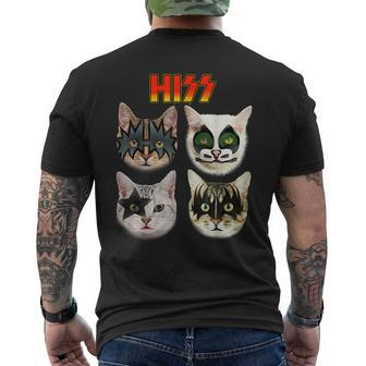 Cat Cat Lover Cat Hiss Cat Owner Cat Humor Men's T-shirt Back Print - Seseable