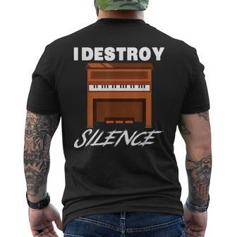 Celesta I Destroy Silence New Year Men's T-shirt Back Print | Mazezy