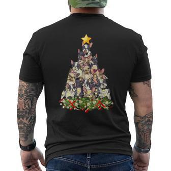 Christmas Tree French Bulldog Ugly Christmas Sweaters Men's T-shirt Back Print - Monsterry CA