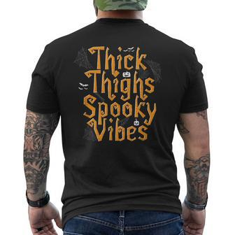 Funny Chubby Thick Thighs Spooky Vibes Halloween Halloween Funny Gifts Mens Back Print T-shirt